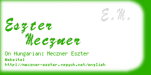 eszter meczner business card